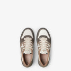 Match Lace-Up Sneakers – Brown & Cream