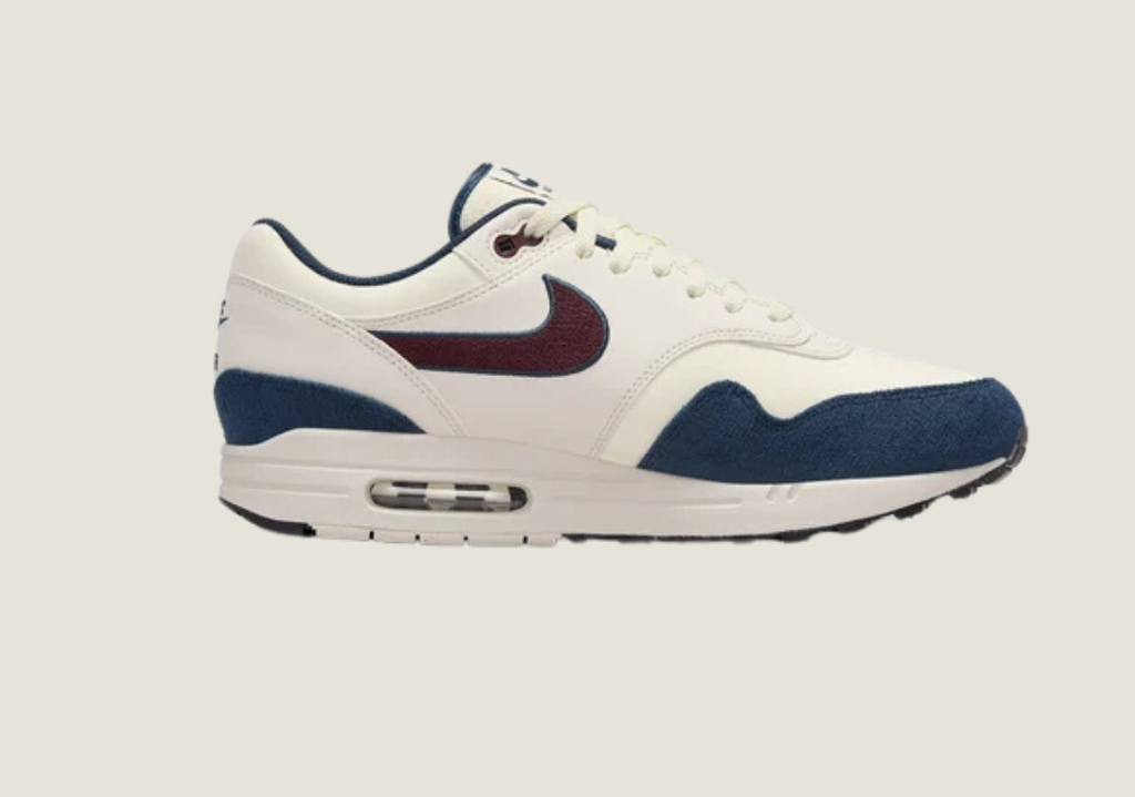 Air Max 1 "Notebook Doodles"  Sail / Navy / Burgundy