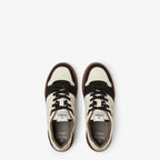 Match Low Top Sneakers – Cream & Brown
