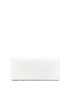 Love Birds Quilted Leather Wallet – White