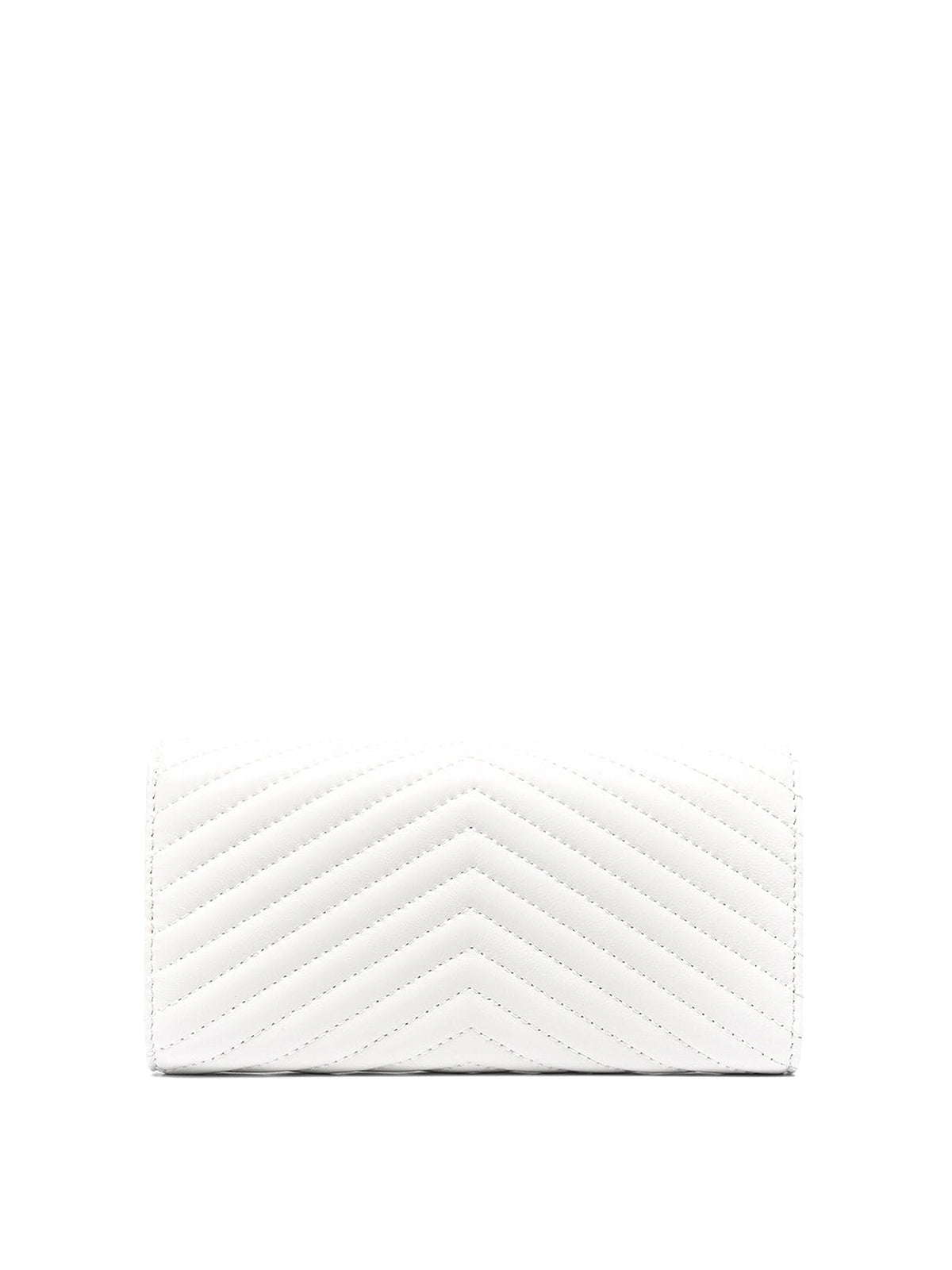 Love Birds Quilted Leather Wallet – White
