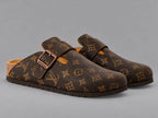 Brown Monogram Buckle Clogs - Limited Edition