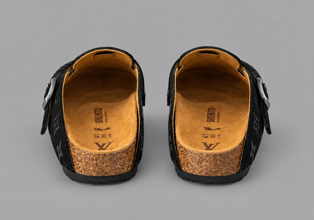 Limited Edition Black Monogram Clogs with Signature Buckle