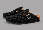 Limited Edition Black Monogram Clogs with Signature Buckle