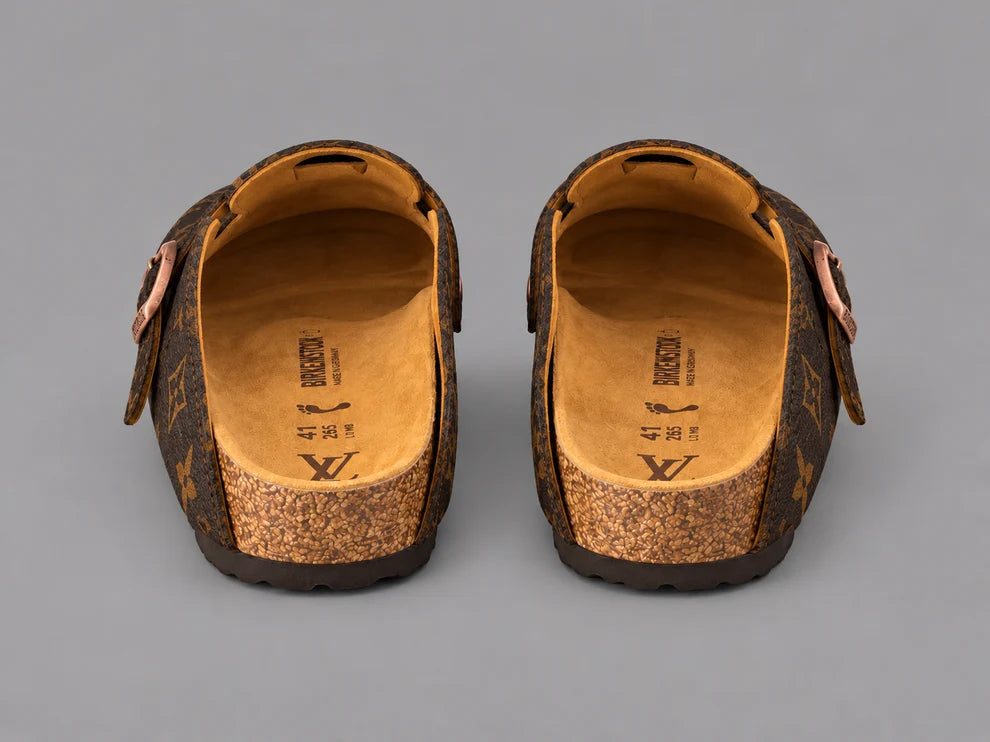 Brown Monogram Buckle Clogs - Limited Edition