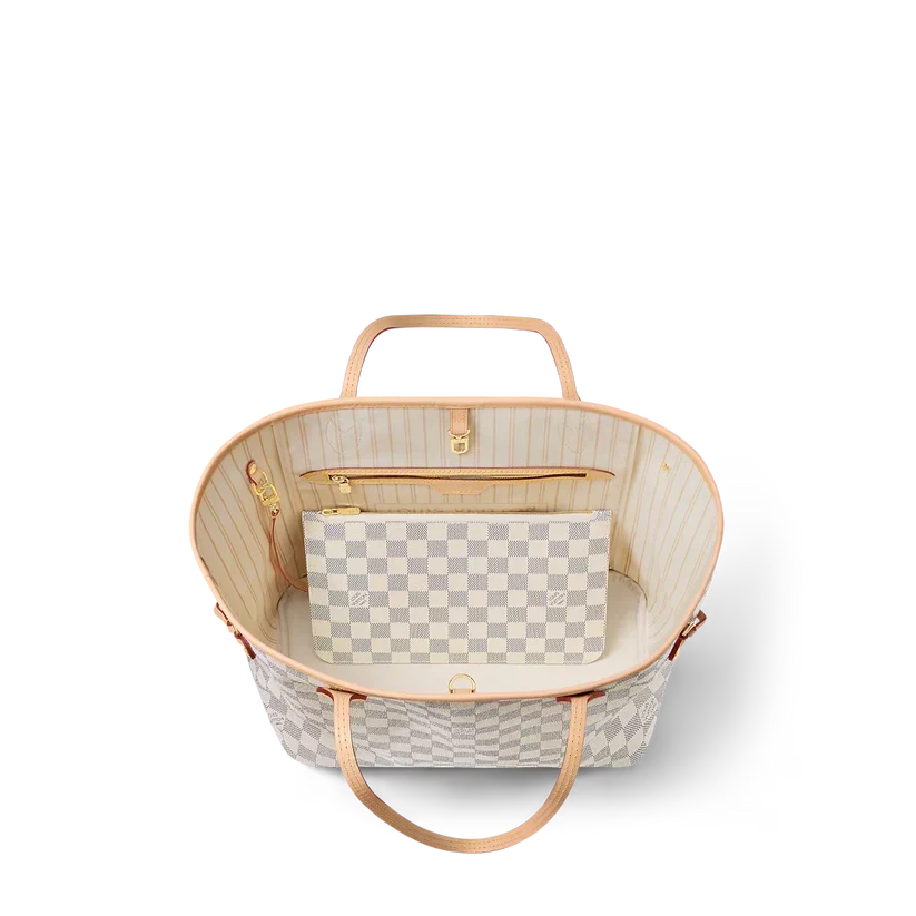 Never Full MM Damier Azur Canva
