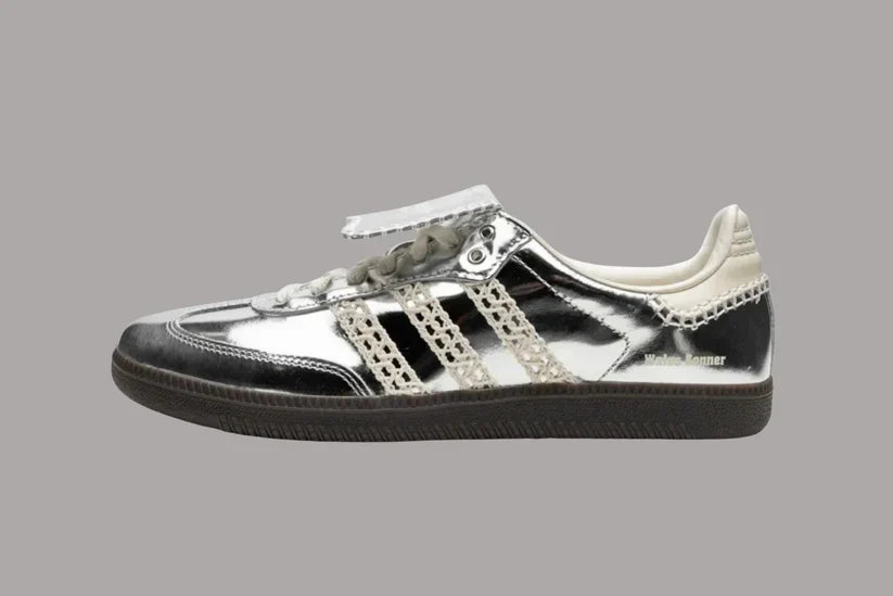 Metallic Silver Heritage Sneakers – Premium Retro Edition
