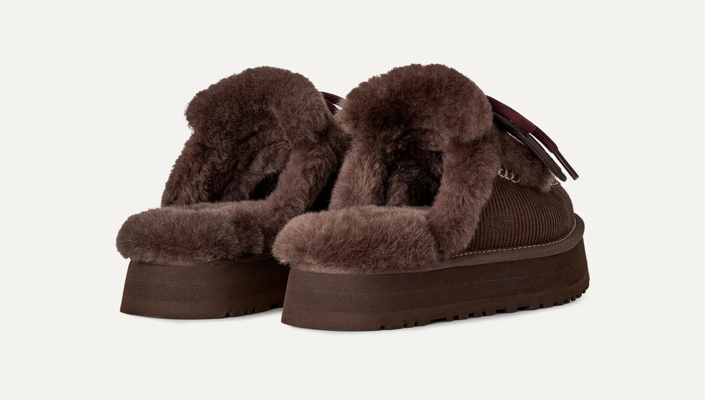 Disquette Heritage Platform Slippers – Dark Brown