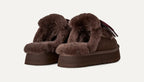 Disquette Heritage Platform Slippers – Dark Brown