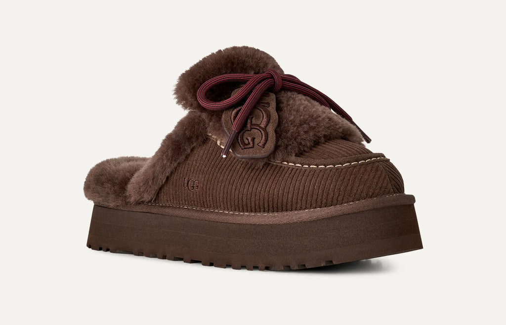 Disquette Heritage Platform Slippers – Dark Brown