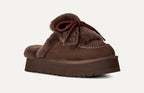 Disquette Heritage Platform Slippers – Dark Brown