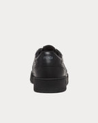 Match Leather Low Top Sneakers – Triple Black